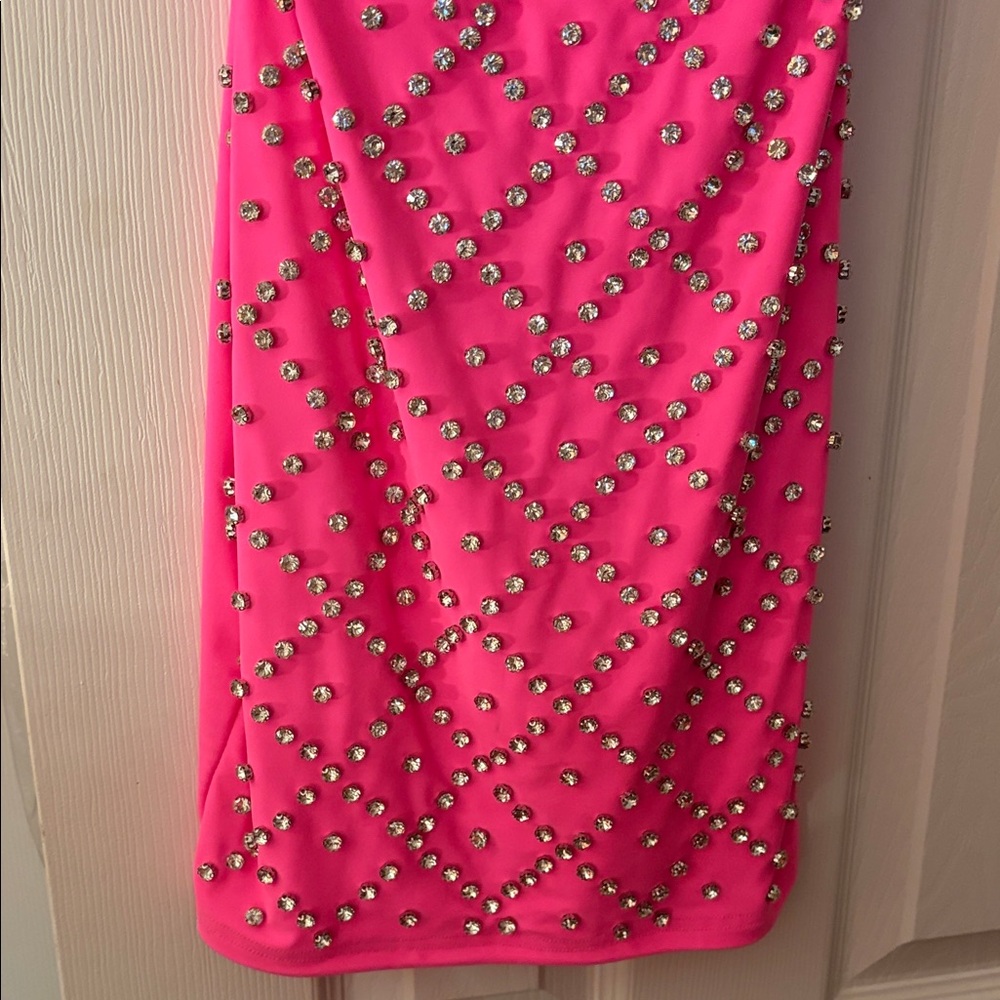 NWT Hot & Delicious Pink Studded Dress - Picture 3 of 7